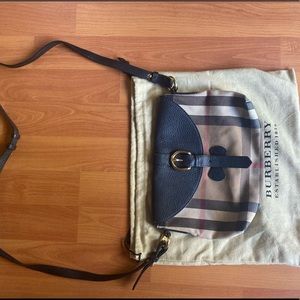 Burberry check canvas shoulder bag